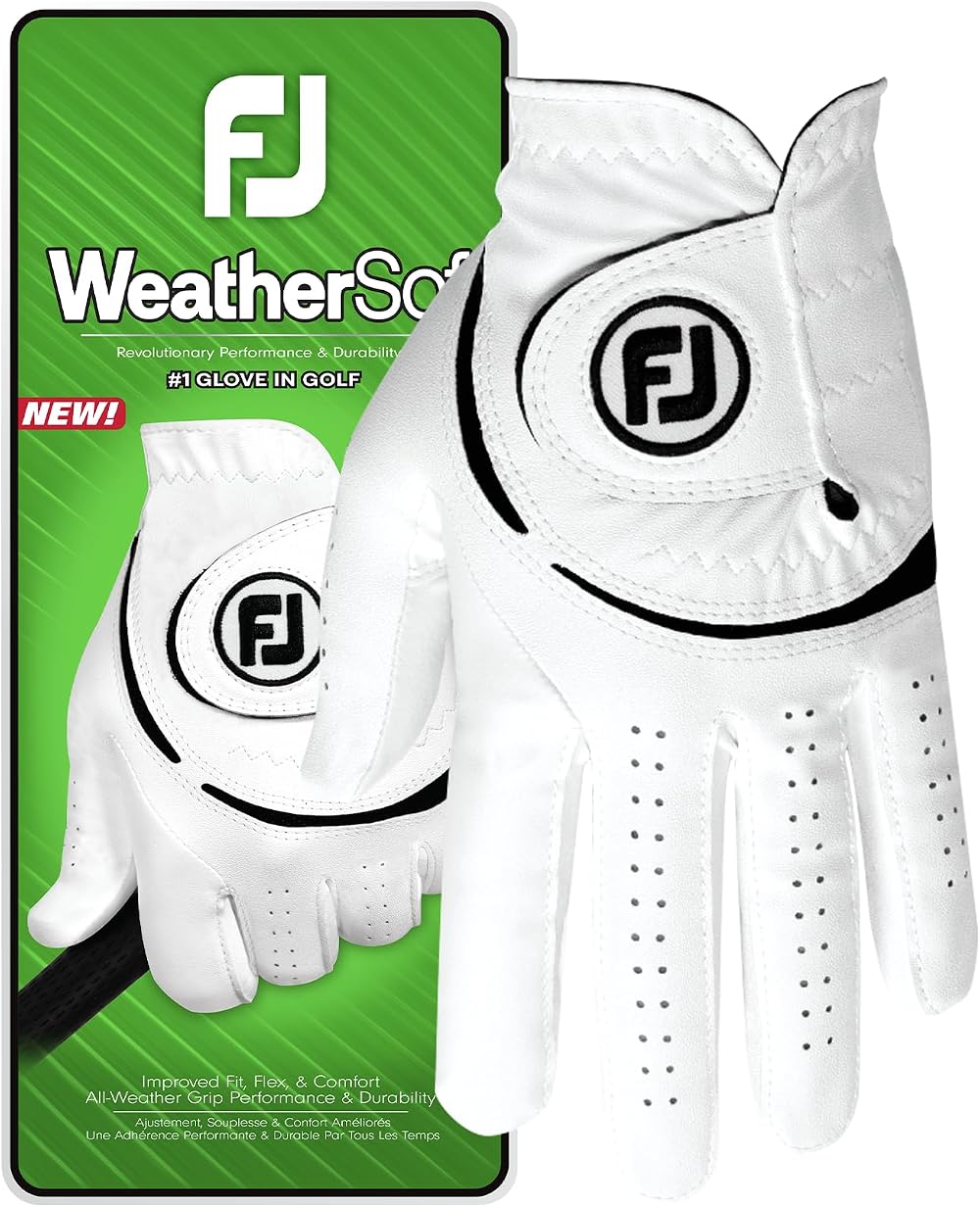 FootJoy WeatherSof Golf Glove White/Black Left Hand XL EU
