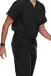Hey Collection Men Stretch Scrubs Set V-Neck Scrub