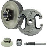 .325 x 7 Clutch Assy for Husqvarna 340 345 350 445 450 Chain Saws with Clutch Drum, Pump Pinion, Pump Piston,Clutch Spring Repalce # 3503815901, 503873071, 503932101