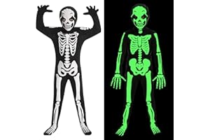 Kids Skeleton Costume Halloween Costumes Cosplay Party Children Bodysuit Onesie Role Play Fancy Scary Dress Up Boys Jumpsuit