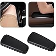 2PCS Car Arm Rest Elbow Pads, Soft Leather Armrest and Knee Cushion, One Piece Molding Comfortable Support, Universal Car Accessories Cars, SUV Truck (Black)