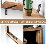Hmkesoteric 9 Pcs Black Shelf Brackets 90 Degree Heavy Duty Wall Mounted view 7
