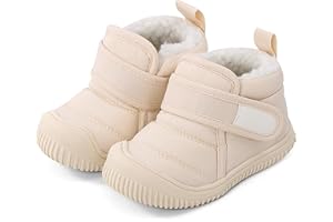 MK MATT KEELY Baby Winter Warm Shoes for Infant Boys Girls Toddler Plush Lining Snow Boots Soft Sole Non-Slip Walking Shoes Outdoor Faux Fur Booties