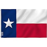 Anley Fly Breeze 3x5 Foot Texas State Flag - Vivid Color and Fade proof - Canvas Header and Double Stitched - Texas State Flags Polyester with Brass Grommets 3 X 5 Ft