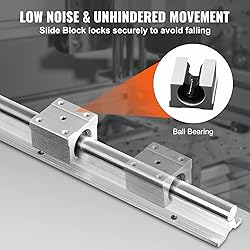 VEVOR Linear Rail, 2PCS SBR16-2000mm, Linear Guide