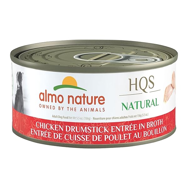 ALMO NATURE HQS NATURAL WET DOG FOOD CHICKEN DRUMSTICK ENTREE IN BROTH 5.5 OZ (PACK OF 12)