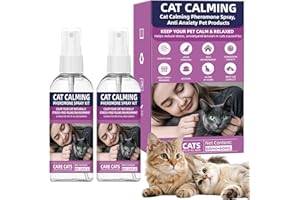 KODASNY Cat Calming Pheromone Spray Kit Feline Calm Pheromones Vet Recommended Drug-Free Anxiety Relief for Multi-Cat Homes,Stops Scratching & Urine Marking,60-Day Supply | Drug-Free (2)