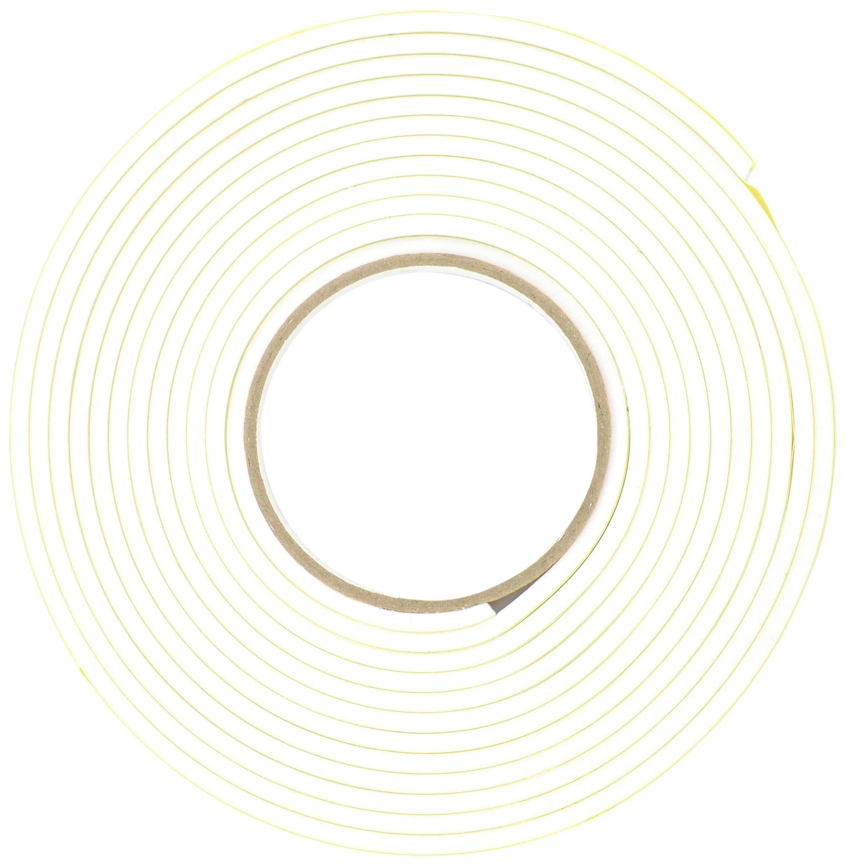 Merriway BH03068 (3 Pcs) Door and Window Draught Excluder, Self Adhesive Low Density Insulation Foam, Weather and Soundproof, White 15 Metres (49 foot) - Pack of 3 x 5 Metres