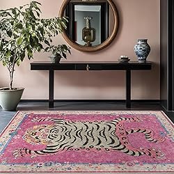 Pphcpx Tibetan Tiger Rug for Living Room 5x7 ft