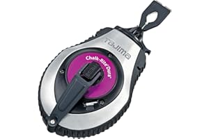 TAJIMA Chalk Line - Chalk-Rite Dura Chalk Box with 50ft Extreme Bold 1.8 mm Snap Line & Integrated Handle Release - CR403S