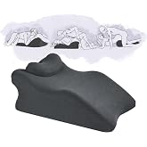BCZETIH Widened Position Pillow for Couples- Dark Grey | Butt Cushion with Removable Small Support Pillow, Memory Foam for Sitting or Lying, Ideal for Home Use