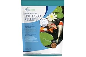 Aquascape Premium Staple Fish Food Pellets for Small to Medium Pond Fish, Medium Pellet, 2.2 Pounds | 98868