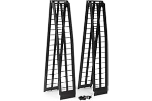 Titan Ramps 10' Portable ATV Ramps 1,200 lb. Capacity Aluminum Loading Ramps for Pickup Trucks Foldable, Lightweight with Serrated Crossbars