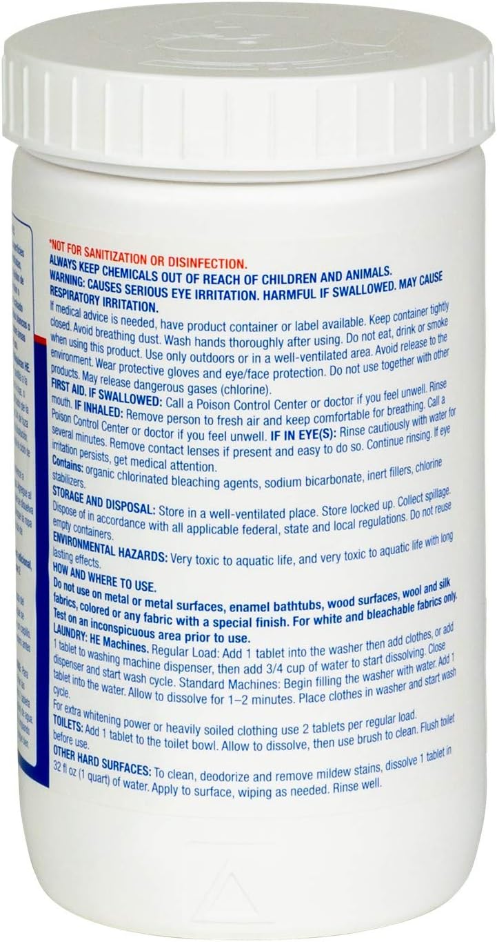 Evolve Concentrated Bleach Tablet 240 Tablets 1 Pack Original Scent: Health & Personal Care