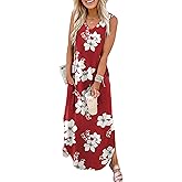 Sampeel Summer Dresses Maxi Dress Vacation Beach Sundresses 2025 with Pockets