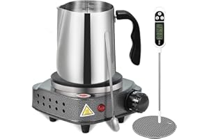 SAEUYVB Candle Making Kit with Wax Melter, Thermometer, Pouring Pot and Supplies for Beginners