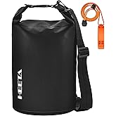 HEETA Waterproof Dry Bag for Women Men(Upgraded Version) 5L/10L/20L/30L/40L Roll Top Lightweight Dry Storage Bag Backpack with Emergency Whistle for Travel, Swimming, Boating, Kayaking, Camping, Beach