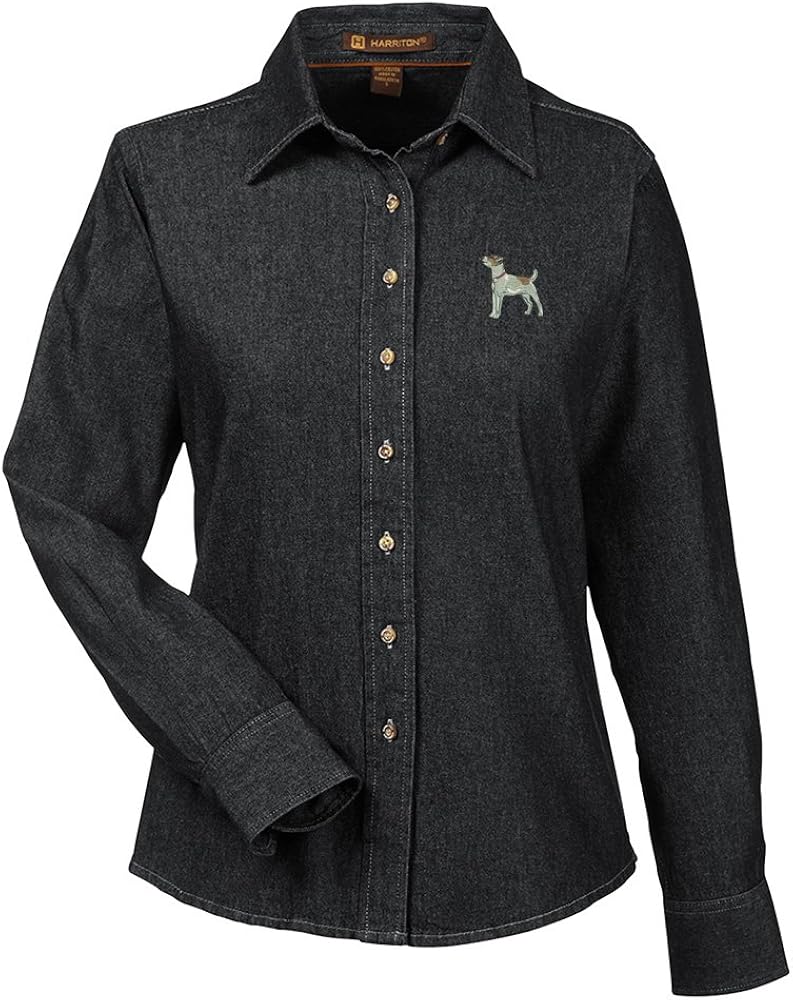 ladies denim shirts amazon