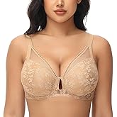 FallSweet Lace Push Up Bras for Women Underwire Padded Add one Cup Bra in Lace Sexy Brassiere