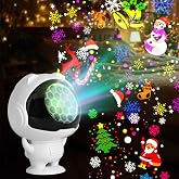 ZARKEET Christmas Projector Lights Indoor/Outdoor, LED Holiday Projection Lamp for Home Decorations, Bedroom, Living Room and Christmas Party, Newly Upgraded Decorative Light, Christmas Gift