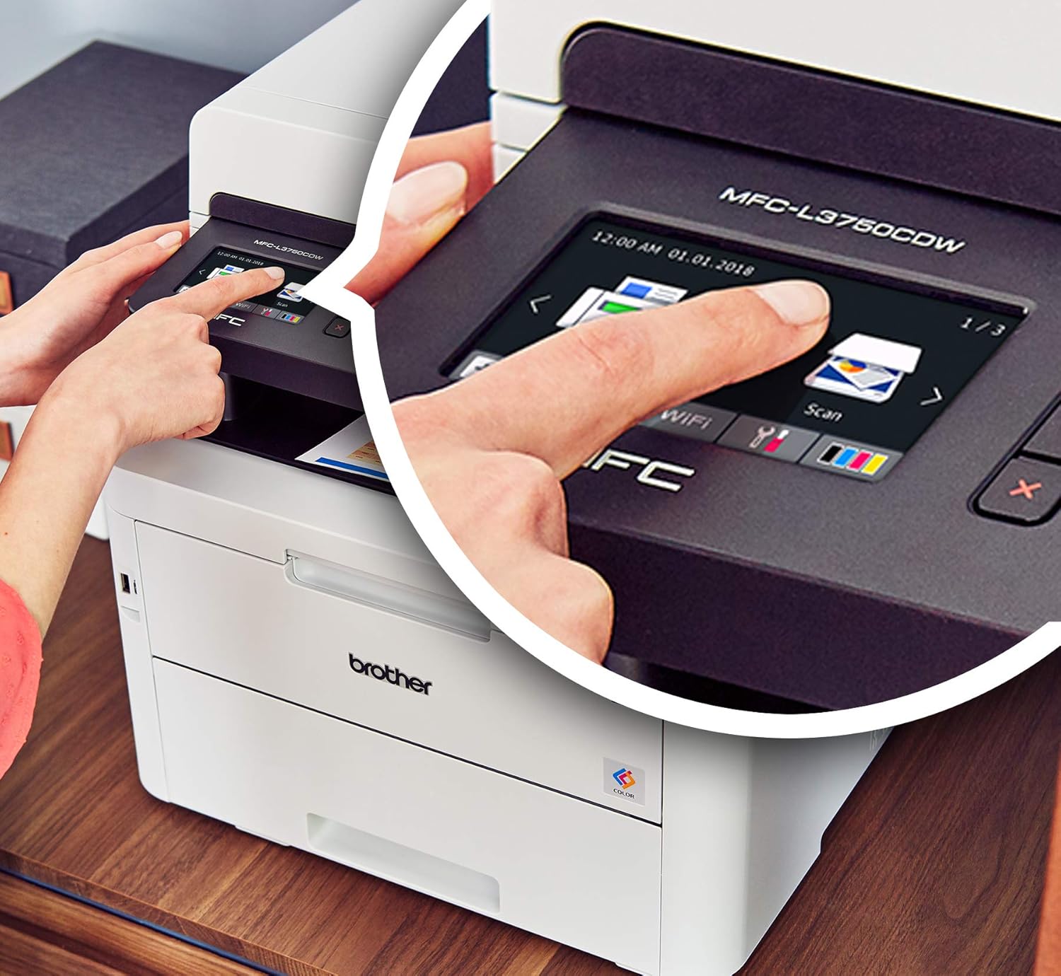 Brother MFC-L3750CDW Digital Color All-in-One Printer, Laser Printer Quality, Wireless Printing, Duplex Printing,  Dash Replenishment Ready: Electronics