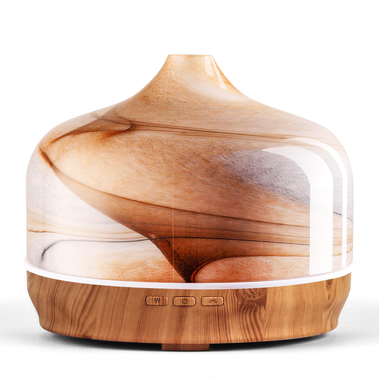 Photo 1 of Porseme 500ml Glass Essential Oil Diffuser Aromatherapy Ultrasonic Cool Mist Humidifier 15-21 Running Hours Waterless Auto-Off Air Diffusers for Sleeping,Yoga,Office Working,Spa and Rest (Desert)