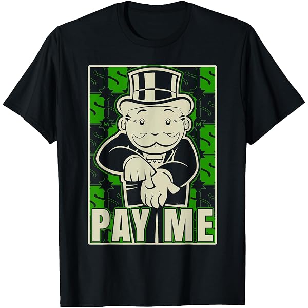 T-shirt Monopoly 'Make It Rain Cash' - Taille L Homme - Occasion Très Bon état - Style Graphique Décontracté