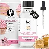 Dolce Flav Natural Cake Batter Extract &ndash; 2 Ounce Water-Soluble Kosher, Sugar-Free, Concentrated Birthday Cake Flavor for Frosting, Cupcakes &amp; Ice Cream, Includes Measured Dropper