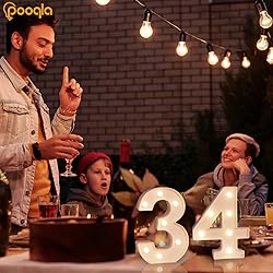 Pooqla Decorative LED Light Up Number