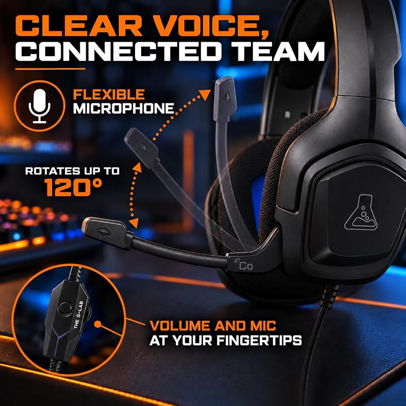 Auriculares Korp Cobalt Gaming - Auscultadores estéreo, ultraleves, auscultadores com microfone, entrada de 3,5 mm para PC, PS4, PS5, Xbox One, Mac, Tablet PC, Switch, Smartphone (preto)