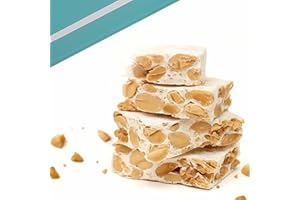 Andy Anand Chocolatier Sugar Free Roasted Almond Soft Nougat Brittle - Made in Europe Gluten Free Diabetic Friendly Nougat Candy, Unforgettable Flavor,Bite With Italian Nougat Brittle (7 Oz)
