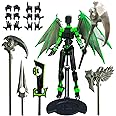 altuco T13 Demon Action Figure with Multiple Accessories,Assembled Titan 13 Desktop Decorative Toy,3D Printed Multi-Jointed Dummy 13 Figure with Bracket