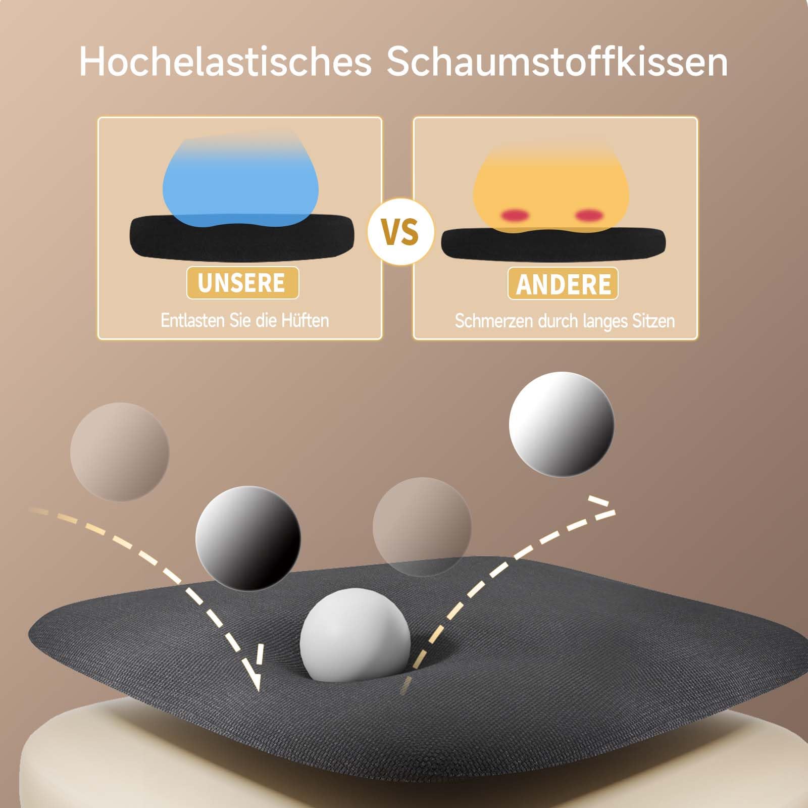 naspaluro Ergonomischer Bürostuhl mit Mesh-Rückenlehne und Lendenstütze, Höhenverstellbarer Schreibtischstuhl mit 90° Klappbaren Armlehnen, Drehstuhl für Homeoffice Büro, Schwarz 7