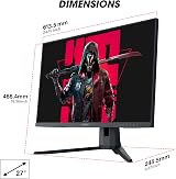 KOORUI 27 Inch QHD Gaming Monitor 144Hz 1ms VA 2560x1440 FreeSync DCI-P3 view 3