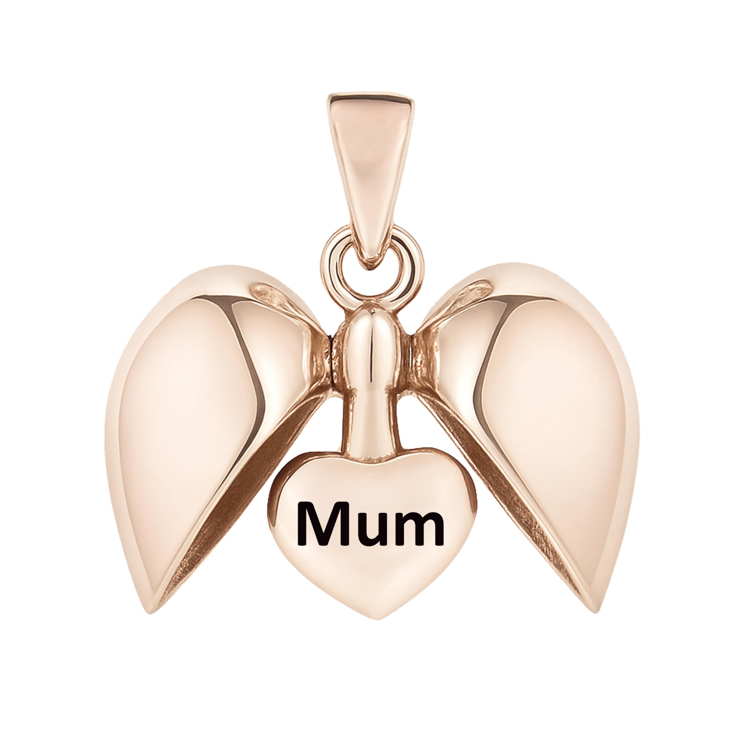 Mum Love Heart Charm Bead Necklace Pendant 925 Sterling Silver with Rose Gold for Pandora Moments Bracelets Her Girls Women - Gift box