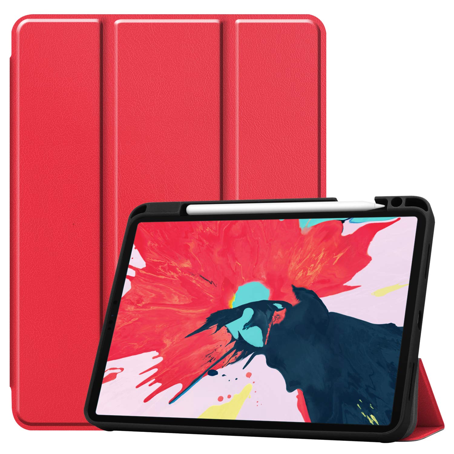 Lobwerk Protective Case for Apple iPad Pro 11 Inch 2020 with Stand Function Red