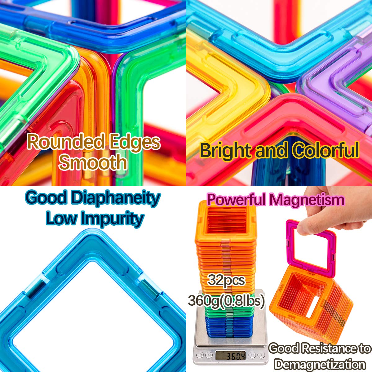 cossy Tiles Building Block, 115 PCs Stick and Stack Set