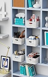 WYT 12-Pack Plastic Small Shelf Storage Weave