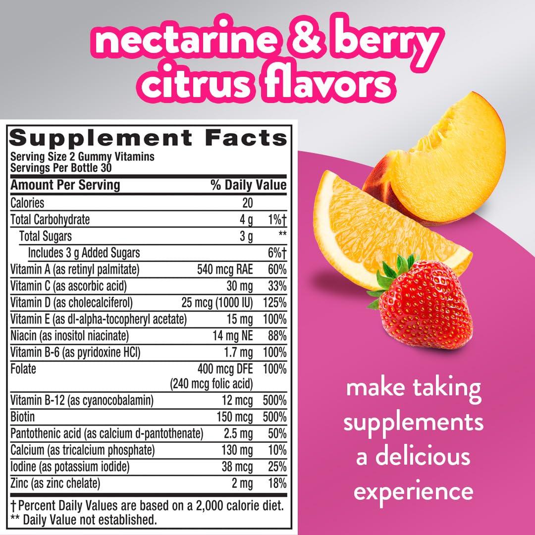 Vitafusion Women's 50+ Multivitamin Daily Support Supplement 60 Count (Pack of 2)