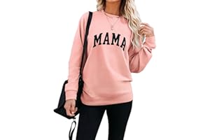 LACOZY Women Long Sleeve Crewneck Mama Graphic Sweatshirt Casual Loose Pullover Sweater Tops Spring Outfits 2026