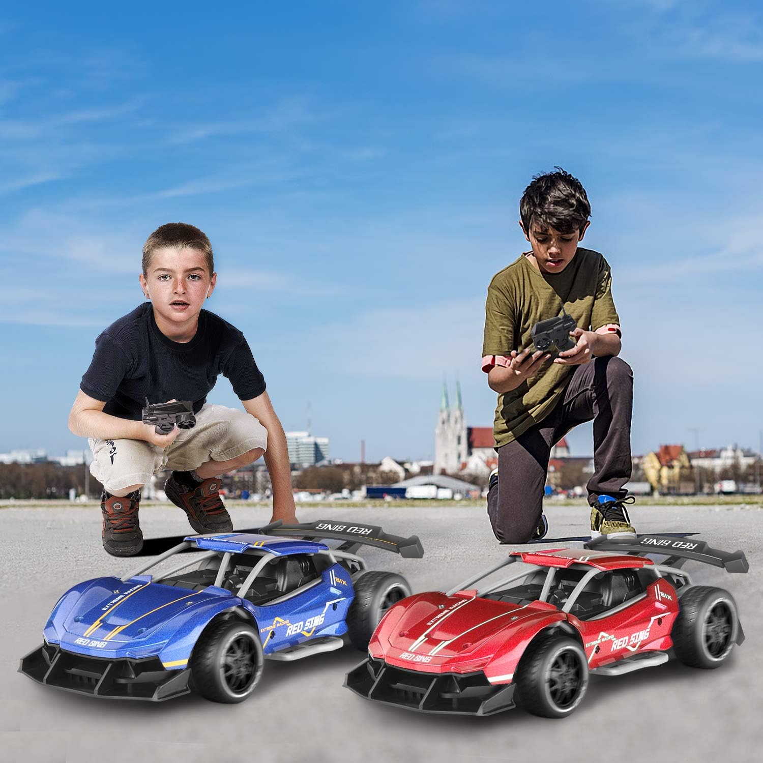 Vbepos Remote Control Car Toys for 3 4 5 6 7 8 9 Year Old Boys and Girls, 2.4Ghz RC Cars for Kids & Adults, Blue: Toys & Games