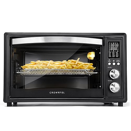 CROWNFUL Air Fryer Toaster Oven, 32 Quart Convection Roaster with