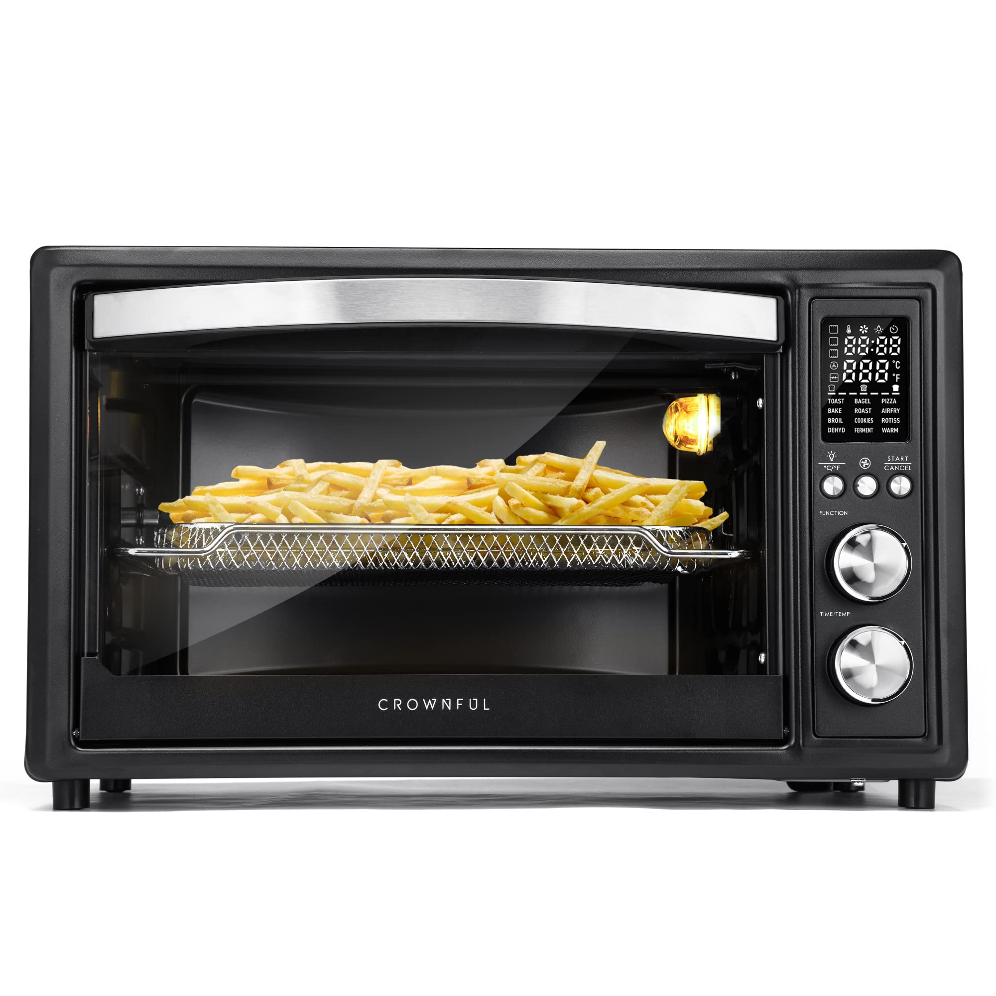CROWNFUL Air Fryer Toaster Oven, 32 Quart Convection Roaster with