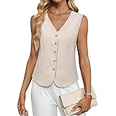 Gaharu Women's Sleeveless Blazer Vest Dressy Button Down Business Casual Outfits Work Lightweight Vests Tops 2026