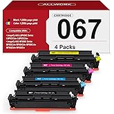 067 Toner Cartridge Set 4 Pack Replacement for Canon 067 MF654Cdw | Compatible for Canon Color imageCLASS MF650C LBP630C Series LBP632Cdw MF654Cdw MF656Cdw MF653Cdw Printer 4-Pack With Chip