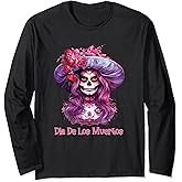 La Catrina Love Mexico Dia De Los Muertos Cool Sugar Skull Long Sleeve T-Shirt