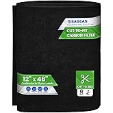 Cut to Fit Activated Carbon Filter Sheet 12” x 48” - Activated Carbon Air Filter for Air Purifiers Window AC Air Vent And More - Charcoal Filters Absorb Odors & Freshens the Air (1-Pack)