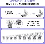 Wendy Lashes Individual Lashes D Curl Cluster Kit 12-16mm 0.07mm DIY view 6