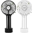 2-Pack Upgraded 5000mAh Portable Handheld Fan 3 Speed Mini USB Strong Wind 7-20 Hours Runtime Personal Electric for Travel Office Outdoor