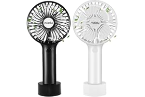MIADY 2-Pack Upgraded 5000mAh Portable Handheld Fan 3 Speed Mini USB Strong Wind 7-20 Hours Runtime Personal Electric Small Fan for Travel Office Outdoor